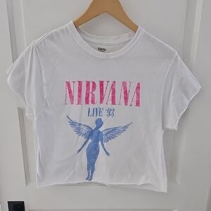 NIRVANA White Smiley Face Tee